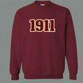 kappa alpha psi Maroon sweatshirt with '1911' printed on a white background