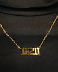 zeta phi beta gold 1920 necklace
