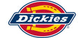 Dickies logo with a red circle and yellow boot on a white background