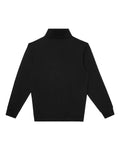 Black quarter-zip jacket on a white background