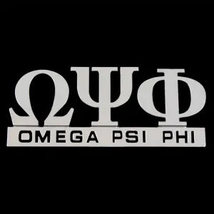 Greek Letter Chrome Cut Out Car Tag OPP