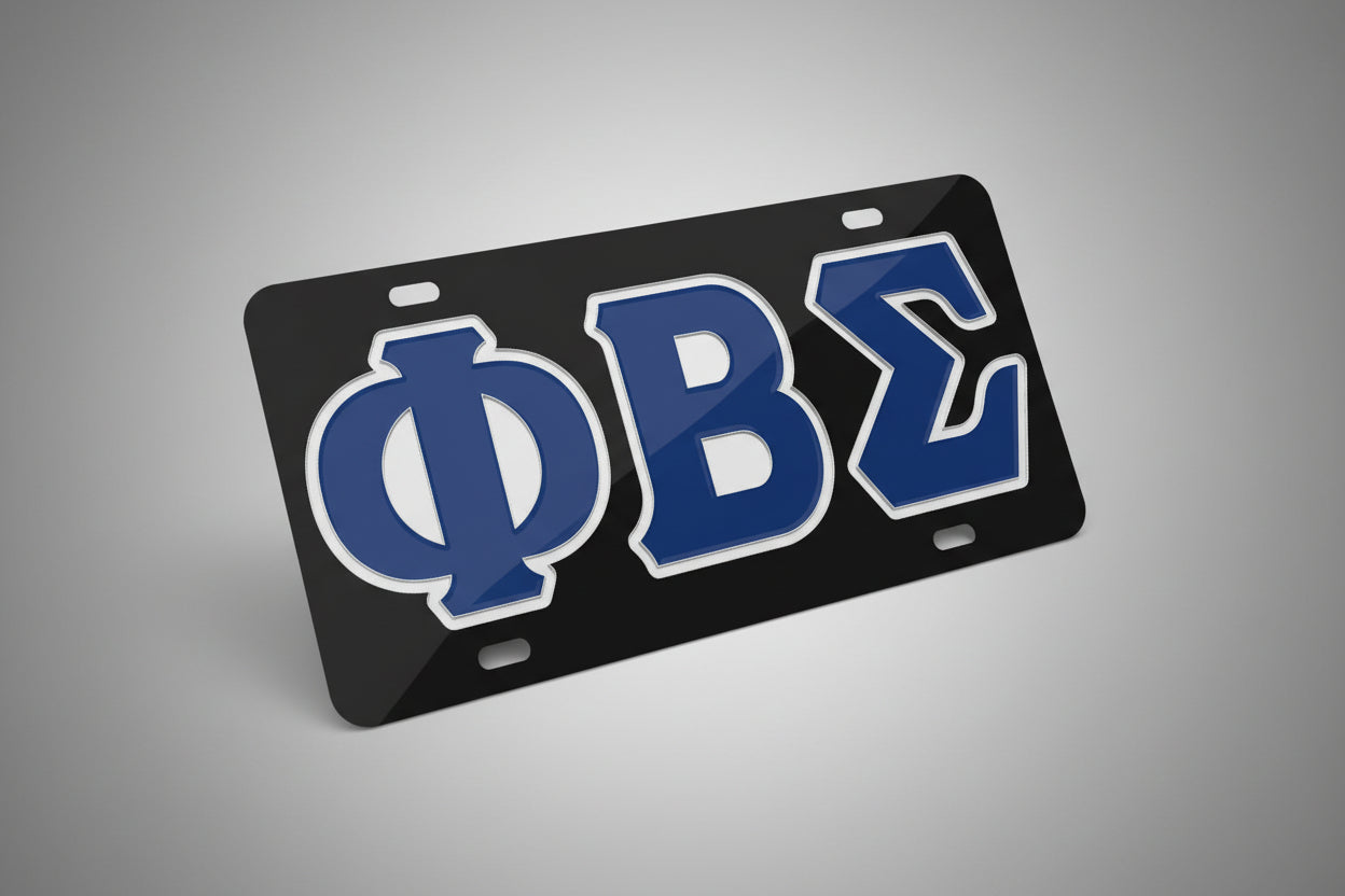 Blue Phi Beta Sigma letters on a clear background