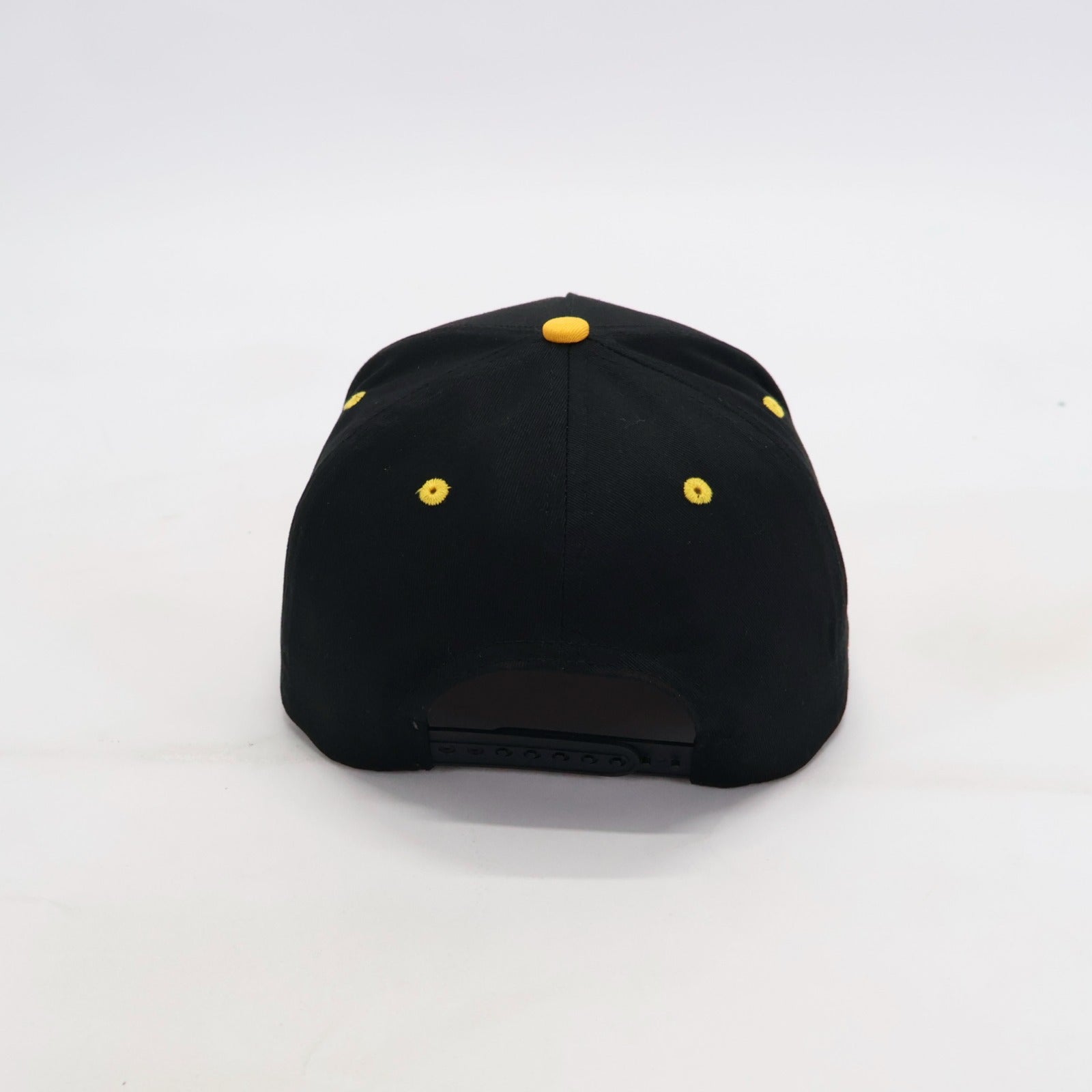 Black cap with yellow 