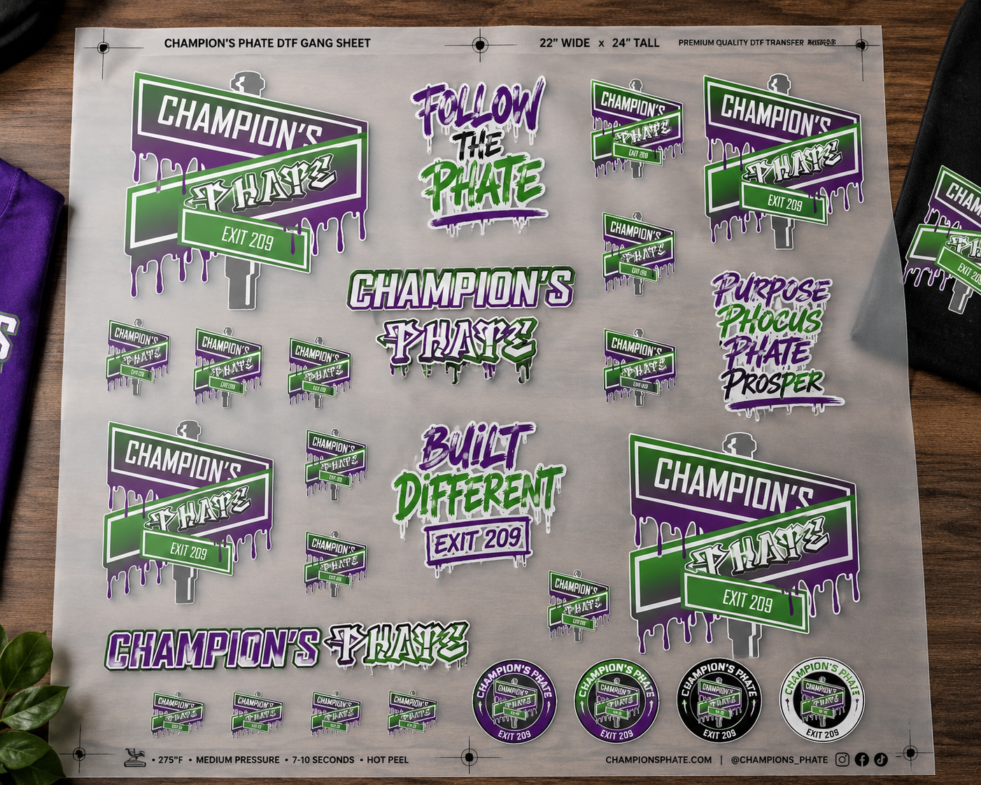 example of a DTFgang sheet