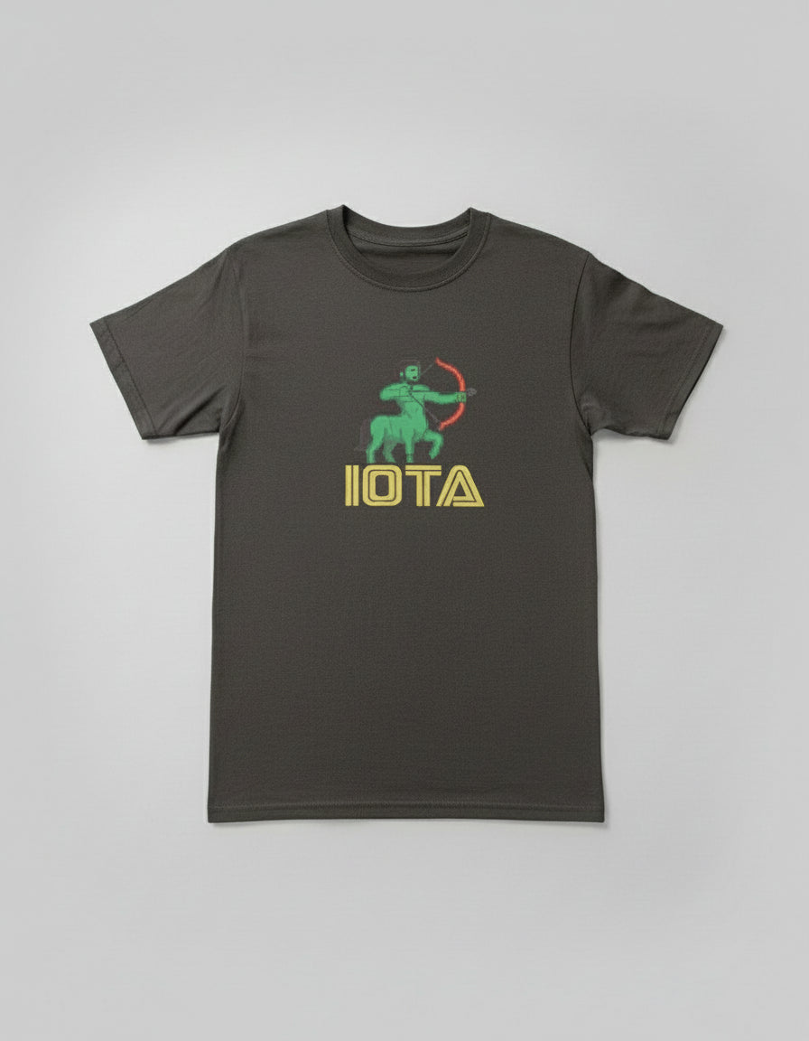 Brown t-shirt with a logo 