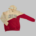 kappa alpha psi Hoodie with beige and red design. Nupe written across the front in distressed letters.