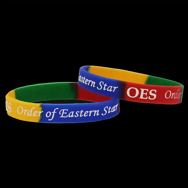 silicone wristbands with 'Order of Eastern Star' 