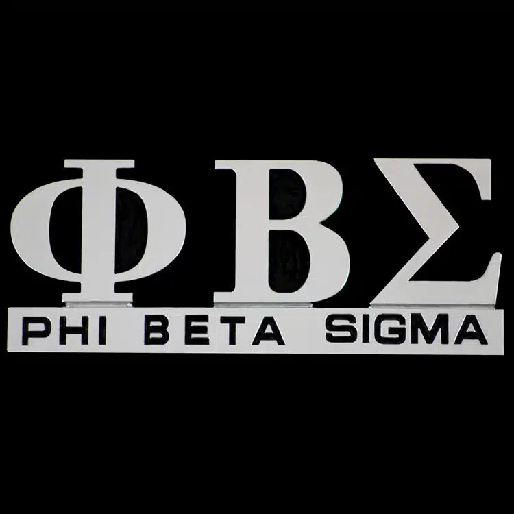 Phi Beta Sigma logo with Greek letters and text on a black background