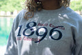 Gray sweatshirt with '1896 South Carolina State University' text on a blurred outdoor background