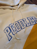 cream and yellow hoodie with 