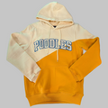 2 toned Hoodie with 'POODLES' text on a gray background