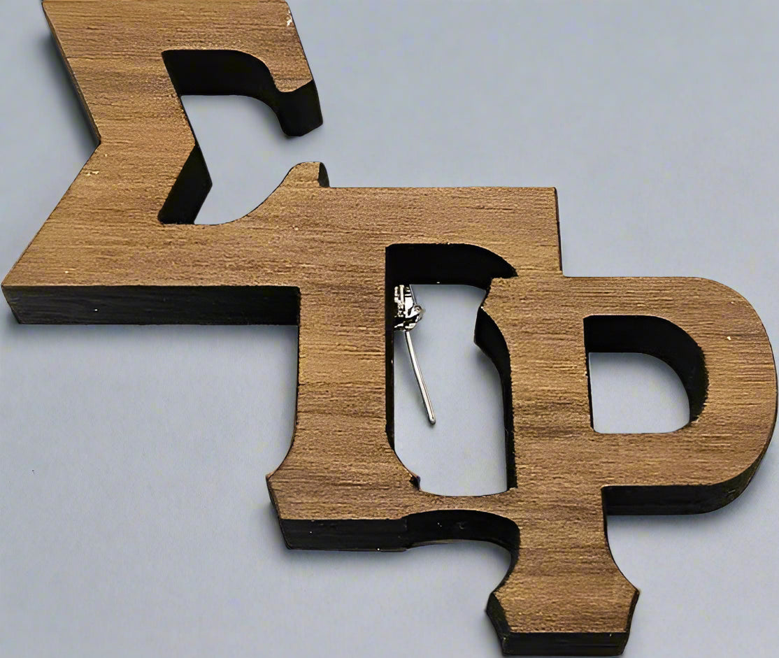 Wooden letters sigma gamma rho 