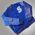 Blue jacket with a logo 