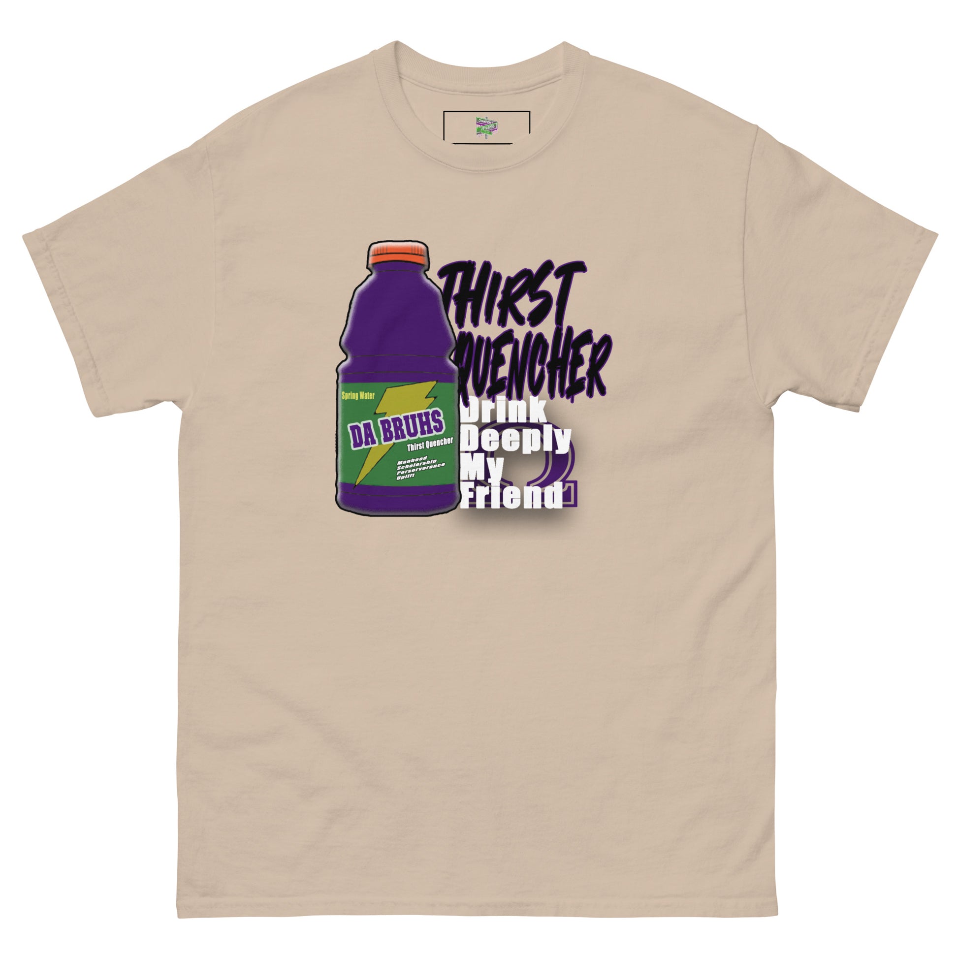 cream shirt with grapic designf
