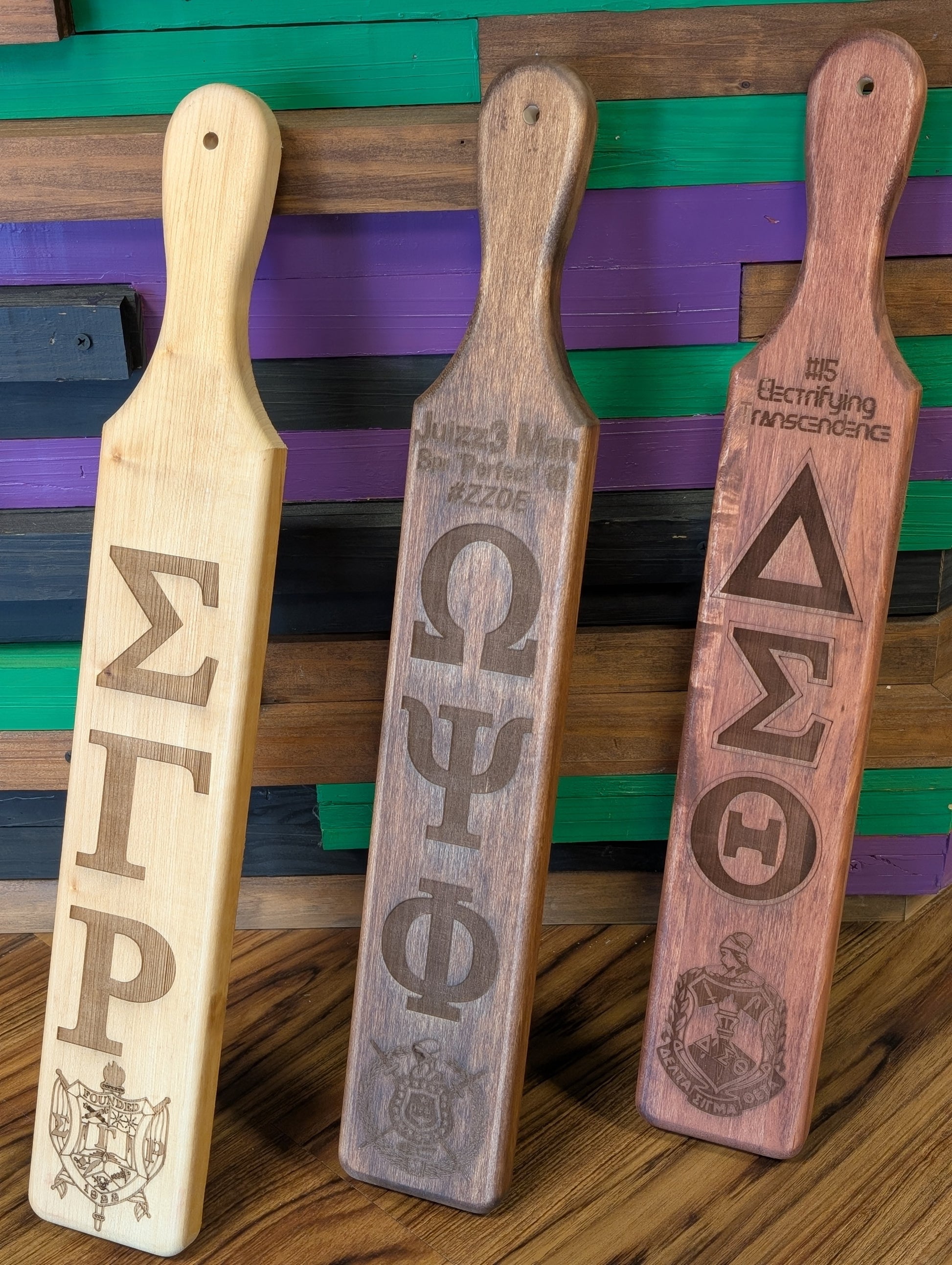 wooden paddles