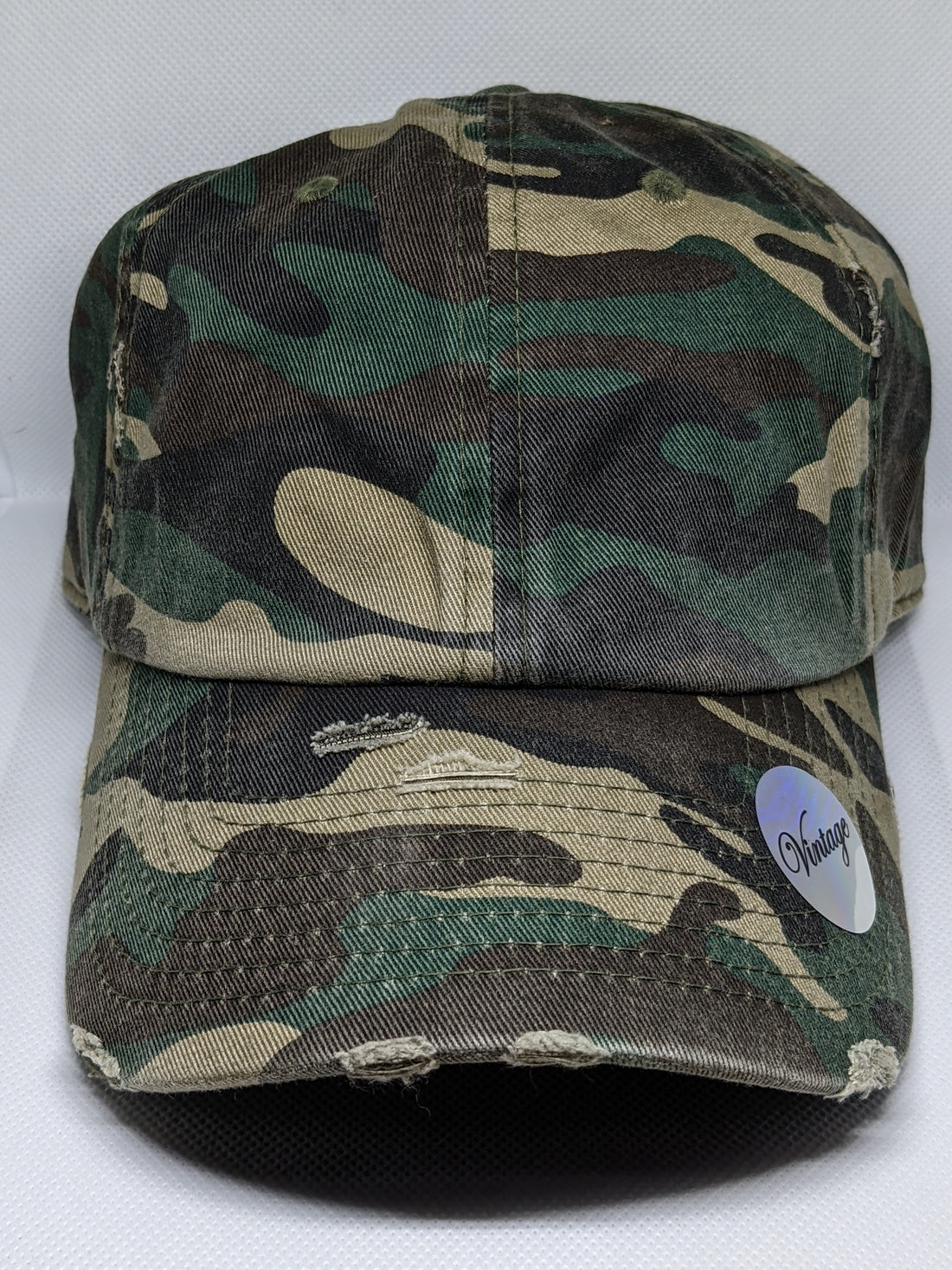 Distressed adjustable hat